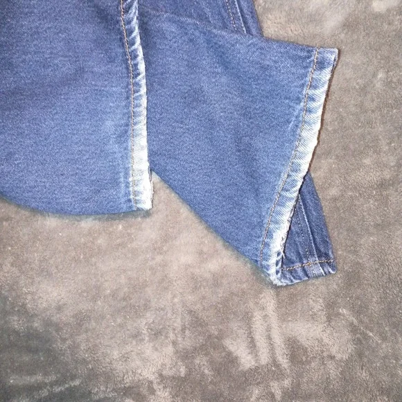 Banana Republic Jeans Womens Sz 32L Long Blue High Rise Wide Leg Zip‎ Pocket - Picture 7 of 8